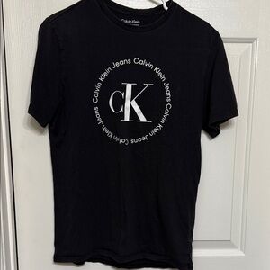 Calvin Klein Black Tee with White Logo
